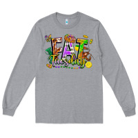 Heather Grey fat tuesday Long Sleeve Tee - FaDigitalArtStudio