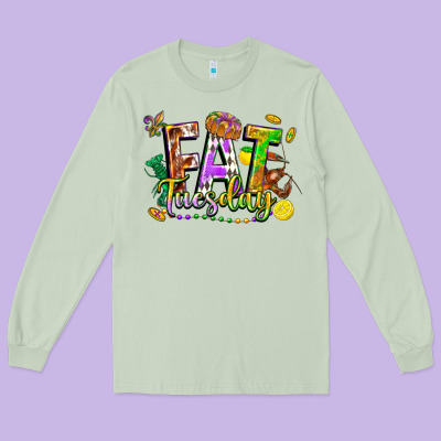 Fat Tuesday Long Sleeve Tee Designed By Fadigitalartstudio