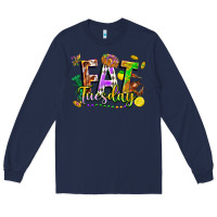 Navy fat tuesday Long Sleeve Tee - FaDigitalArtStudio