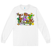 White fat tuesday Long Sleeve Tee - FaDigitalArtStudio
