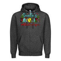 Charcoal Heather santa s favorite softball player Zipper Hoodie - JahusDesignShop