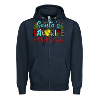 Navy santa s favorite softball player Zipper Hoodie - JahusDesignShop