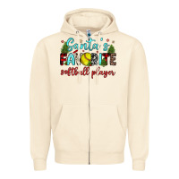 Sandshell santa s favorite softball player Zipper Hoodie - JahusDesignShop