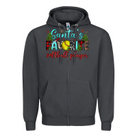 Smoke santa s favorite softball player Zipper Hoodie - JahusDesignShop