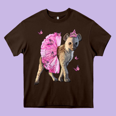 Baby Hyena With Tutu Heavy Core Tee Designed By Lillyallendesigns