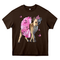 Chocolate Brown Baby Hyena With Tutu Heavy Core Tee - LillyAllenDesigns