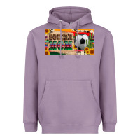 Lavender soccer mom with ball and sunflower cactus serape licanse plate Heavyweight Hoodie - Artiststas