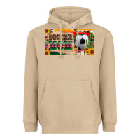 Mushroom soccer mom with ball and sunflower cactus serape licanse plate Heavyweight Hoodie - Artiststas
