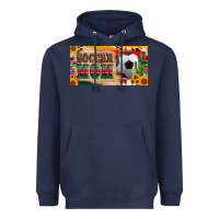Navy soccer mom with ball and sunflower cactus serape licanse plate Heavyweight Hoodie - Artiststas