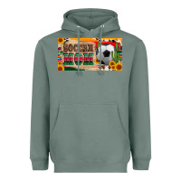 Sage soccer mom with ball and sunflower cactus serape licanse plate Heavyweight Hoodie - Artiststas