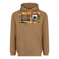 Soccer Mom With Ball And Sunflower Cactus Serape Licanse Plate Heavyweight Hoodie | Teevron