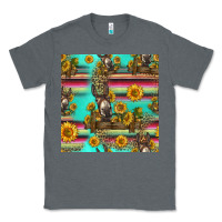 Charcoal Heather sunflowers donkey seamless pattern Classic Tee - HRA Design Shop