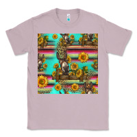Lilac sunflowers donkey seamless pattern Classic Tee - HRA Design Shop