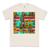 Natural sunflowers donkey seamless pattern Classic Tee - HRA Design Shop