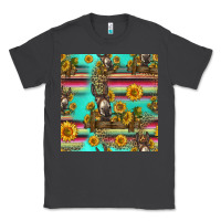 Smoke sunflowers donkey seamless pattern Classic Tee - HRA Design Shop