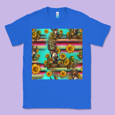 Sunflowers Donkey Seamless Pattern Classic Tee Designed By Hra Design Shop