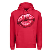 Cardinal lips mark Premium Hoodie - NancyCooperArtShop
