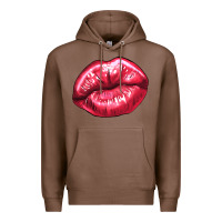 Chestnut lips mark Premium Hoodie - NancyCooperArtShop