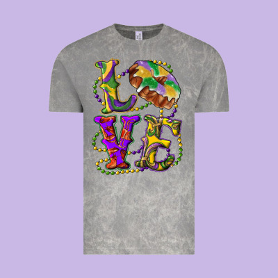 Vintage Tee Mardi Gras Love With King Cake