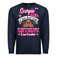 Navy as a scorpio girl zodiac girls Premium Sweatshirt - Jasminsmagicworld