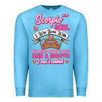 Ocean Blue as a scorpio girl zodiac girls Premium Sweatshirt - Jasminsmagicworld