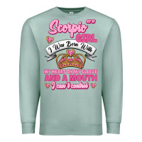 Seafoam as a scorpio girl zodiac girls Premium Sweatshirt - Jasminsmagicworld