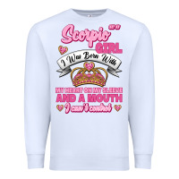 White as a scorpio girl zodiac girls Premium Sweatshirt - Jasminsmagicworld