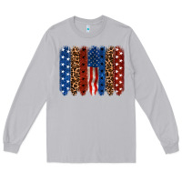 Moon Dust Back to blue brushstroke 4th of july Long Sleeve Tee - CowGirlArtShop