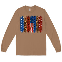 Toasted Coconut Back to blue brushstroke 4th of july Long Sleeve Tee - CowGirlArtShop