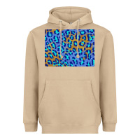 Mushroom leopard background turquoise and gold 3200x2400 Heavyweight Hoodie - AdoDesignShop
