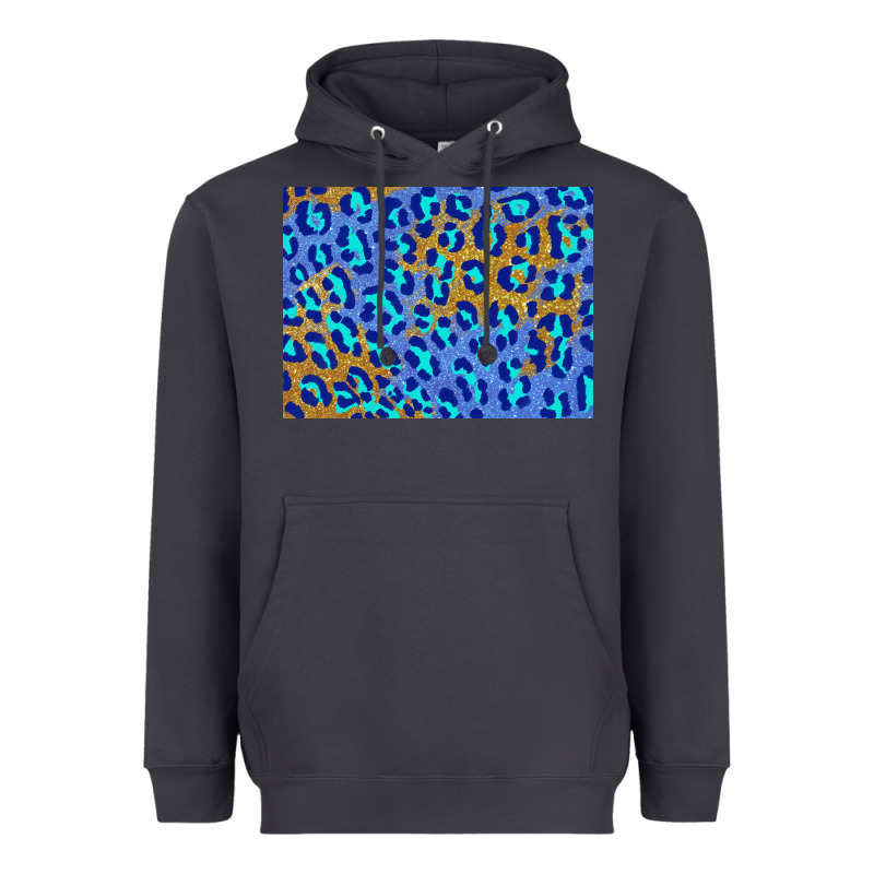 Leopard Background Turquoise And Gold 3200x2400 Heavyweight Hoodie by AdoDesignShop | Teevron