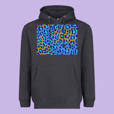 Leopard Background Turquoise And Gold 3200x2400 Heavyweight Hoodie Designed By Adodesignshop
