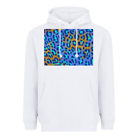 White leopard background turquoise and gold 3200x2400 Heavyweight Hoodie - AdoDesignShop