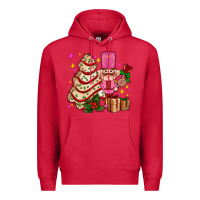 Cardinal christmas tree cake and nutcracker with gifts ado Premium Hoodie - AdoDesignShop