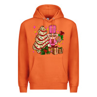 Carrot christmas tree cake and nutcracker with gifts ado Premium Hoodie - AdoDesignShop
