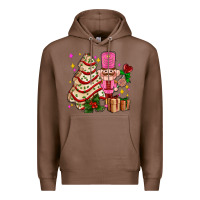 Chestnut christmas tree cake and nutcracker with gifts ado Premium Hoodie - AdoDesignShop