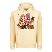 Pina Colada christmas tree cake and nutcracker with gifts ado Premium Hoodie - AdoDesignShop