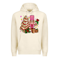 Tofu christmas tree cake and nutcracker with gifts ado Premium Hoodie - AdoDesignShop