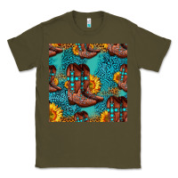 Army Green western boots seamless pattern Classic Tee - HRA Design Shop