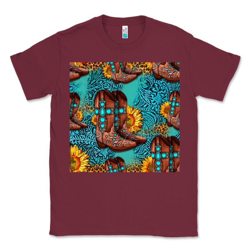 Western Boots Seamless Pattern Classic Tee by HRA Design Shop | Teevron