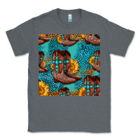 Charcoal Heather western boots seamless pattern Classic Tee - HRA Design Shop