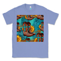 Colony Blue western boots seamless pattern Classic Tee - HRA Design Shop