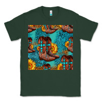 Sports Green western boots seamless pattern Classic Tee - HRA Design Shop