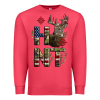 Cardinal Deer Hunting Usa Flag Premium Sweatshirt - LillyAllenDesigns