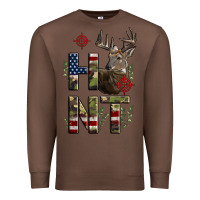 Chestnut Deer Hunting Usa Flag Premium Sweatshirt - LillyAllenDesigns
