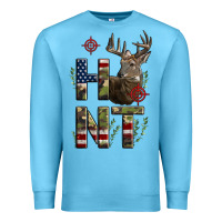 Ocean Blue Deer Hunting Usa Flag Premium Sweatshirt - LillyAllenDesigns
