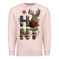 Pale Pink Deer Hunting Usa Flag Premium Sweatshirt - LillyAllenDesigns