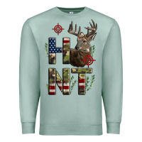 Seafoam Deer Hunting Usa Flag Premium Sweatshirt - LillyAllenDesigns