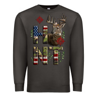 Smoke Deer Hunting Usa Flag Premium Sweatshirt - LillyAllenDesigns