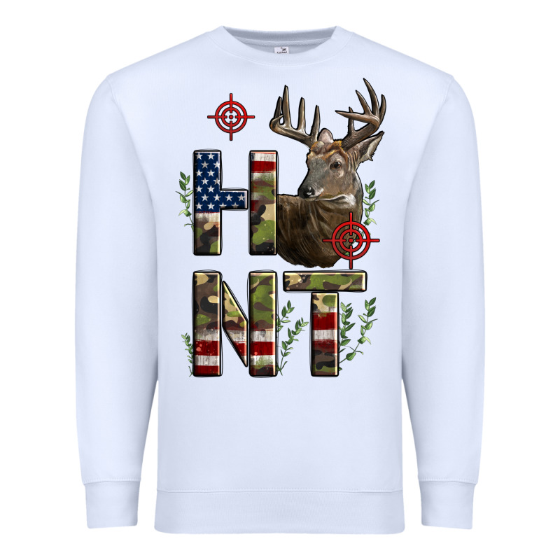 Deer Hunting Usa Flag Premium Sweatshirt by LillyAllenDesigns | Teevron
